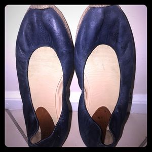 Christian Louboutin Blue Leather Espadrilles
